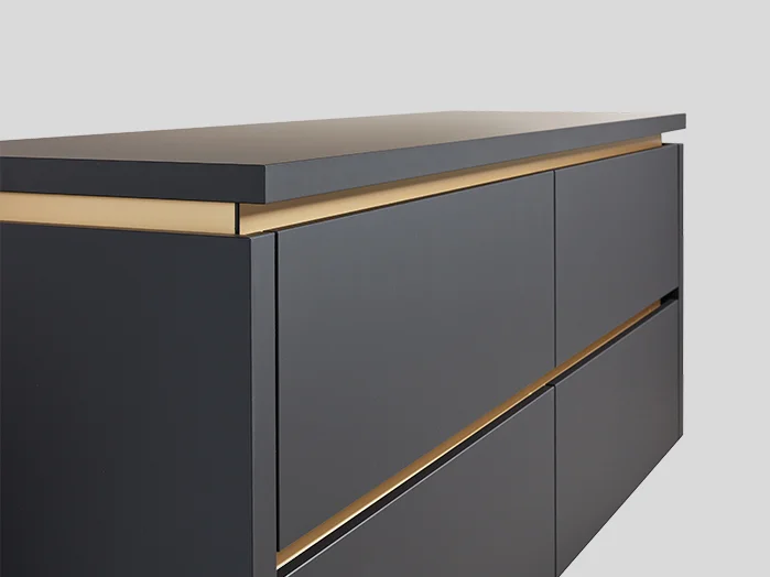 024 - Recessed Handle (LINE N), Yellow gold-coloured