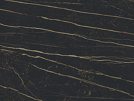 Elegant black marble texture with natural patterns and golden veins, perfect as a sophisticated background for luxury design elements or websites.