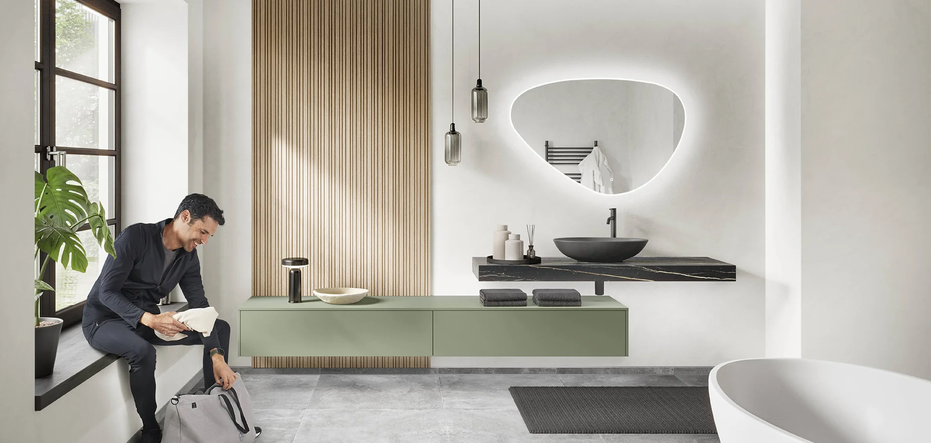 Façade 495, Vert olive mat premium