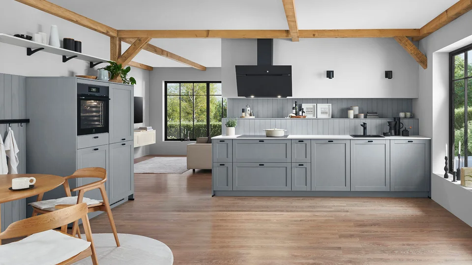 FRAME 614 - Holzstruktur Steinblau