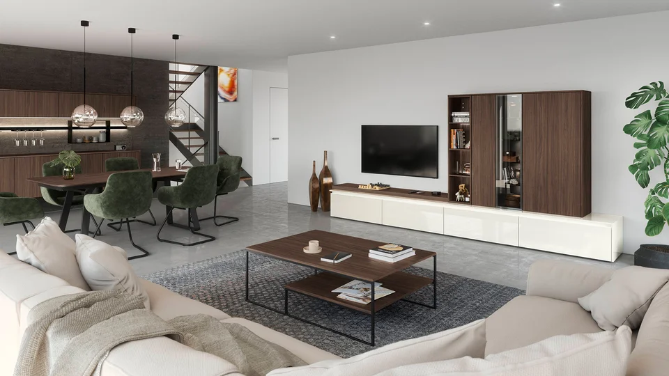 STRUCTURA 407 - Milano walnut reproduction