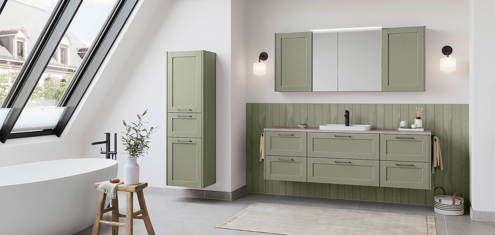 Façade 617, Stratifié laqué, structure bois Olive