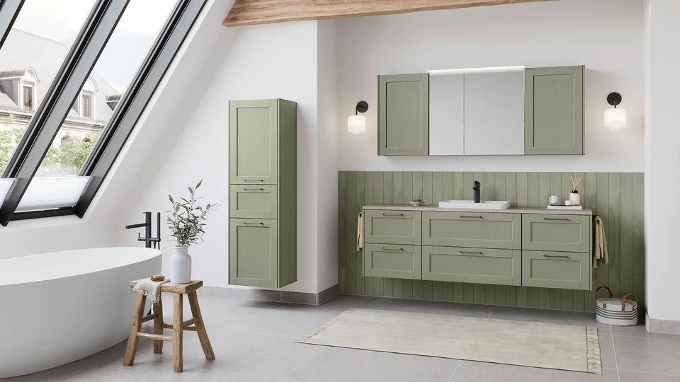 FRAME 617 - Lacklaminat, Holzstruktur Olive