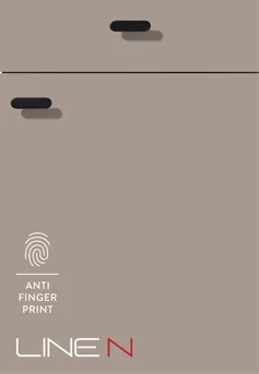 Façade mate et chatoyante en macchiato avec une surface élégante anti-traces de doigts.