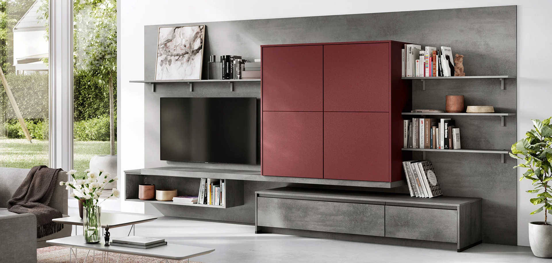 Anta 889, Finutura cemento grigio ardesia