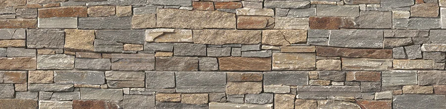 Die Nischenverkleidung mit Steinwanddekor von nobilia.