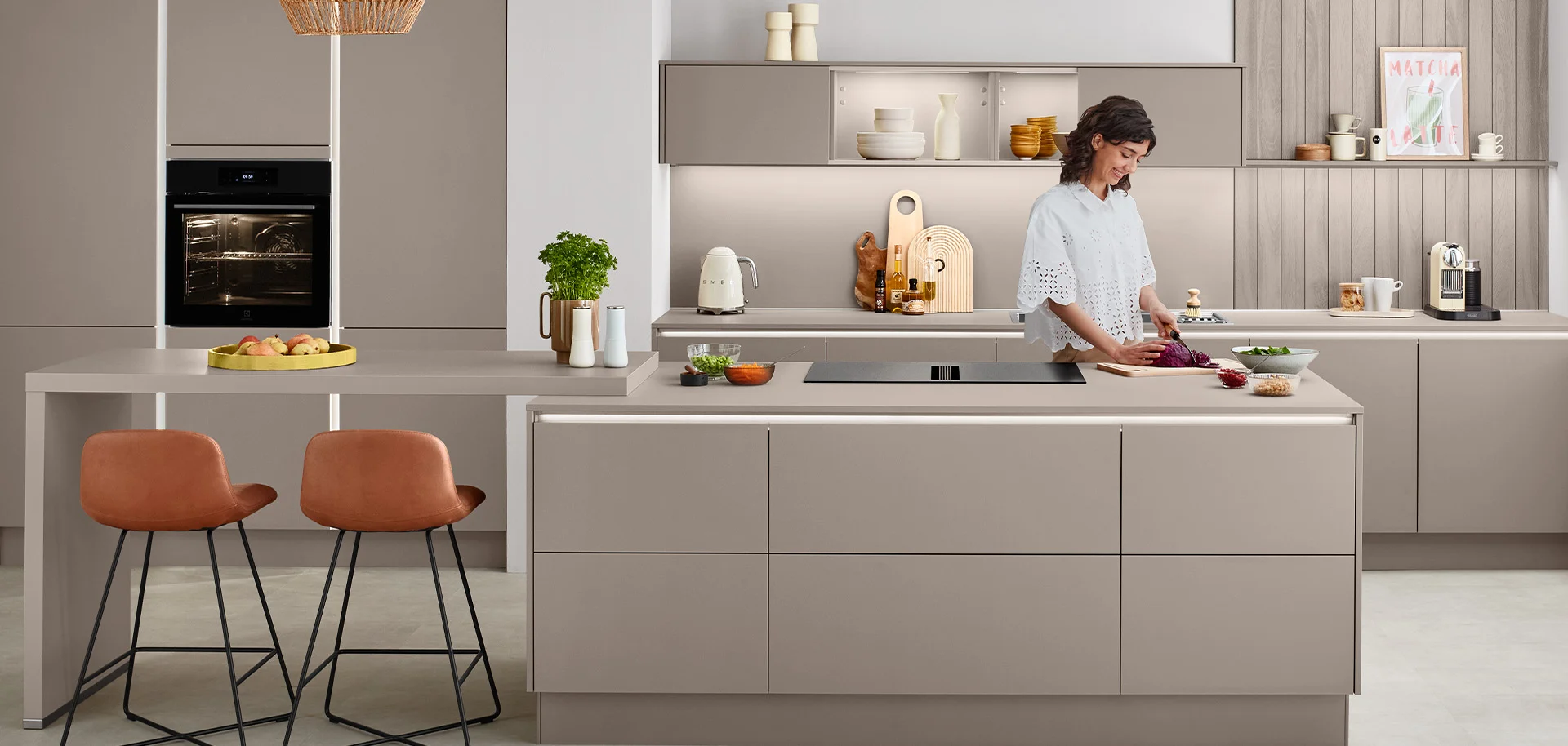 Grifflose Küche Line One Küche LASER 412.