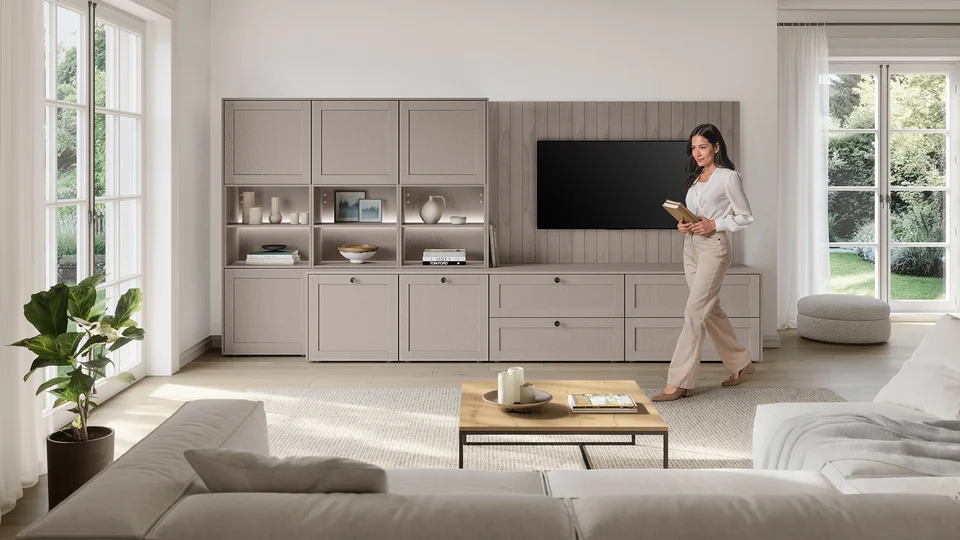 FRAME 619 - Lacquer laminate, Macchiato wood texture