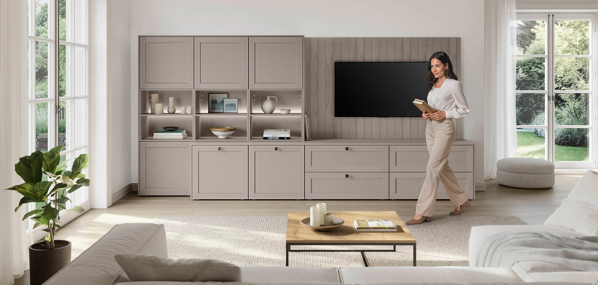 Front 619, Lacquer laminate, Macchiato wood texture