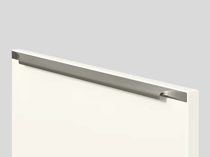 960 - Screw-on bar handle, Stainless steel finish