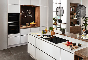 The handleless kitchen by nobilia.
