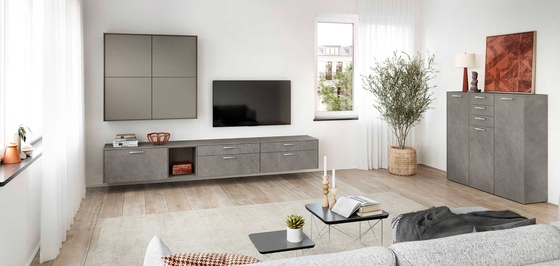 Front 305, Bazalt Taupe, imitacja