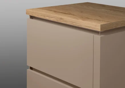 LINE ONE Poignée encastrée 008 en macchiato - poignée profilée moderne aux couleurs harmonieuses, parfaite pour un aménagement de façade sans poignée.