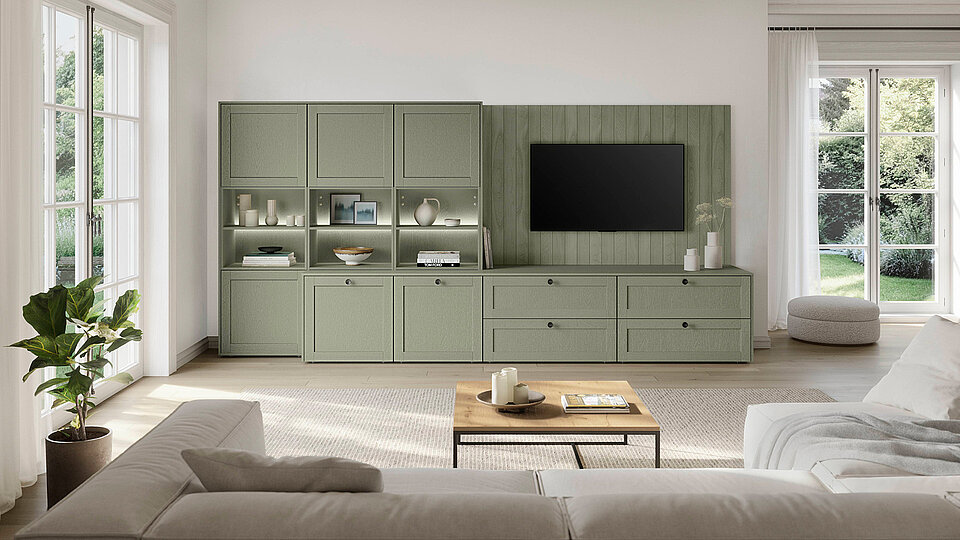 FRAME 617 - Lacklaminat, Holzstruktur Olive