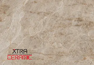 Detailansicht des Arbeitsplatten Xtra Ceramic Dekors Taj Mahal Opal seidenmatt.