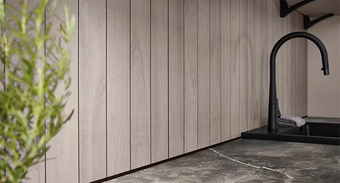 Dekor Holzstruktur Macchiato Nischenverkleidung 586