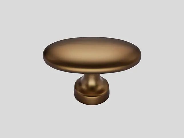  Greep 843, Metalen knop, brons metallic gekleurd Mat 