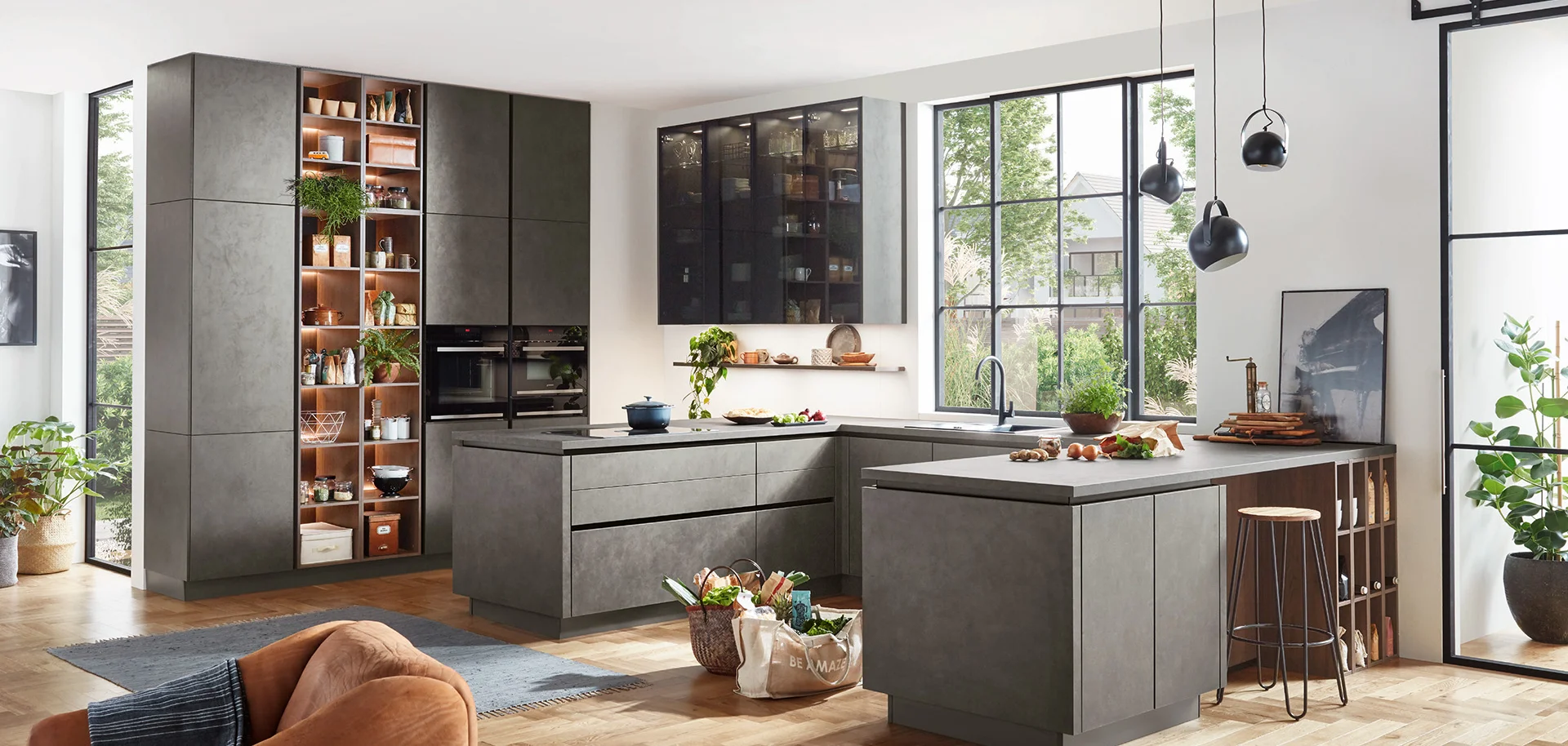 Colonna D'acqua In Cemento Effetto Pietra KTC Tec TSRG 950 – Rubinetto Incluso, Alta Qualità, Colore Grigio