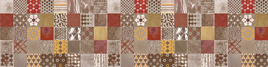 Ein kunstvolles Collage aus gemusterten Quadraten in erdigen Tönen, die eine vielfältige Auswahl an Texturen für kreative Web- oder Druckhintergründe präsentieren.