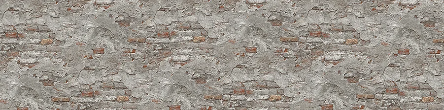 Une texture sans soudure d'un mur en briques usées avec des pierres vieillies et des morceaux de plâtre manquants, parfaite pour une utilisation en arrière-plan ou en papier peint.