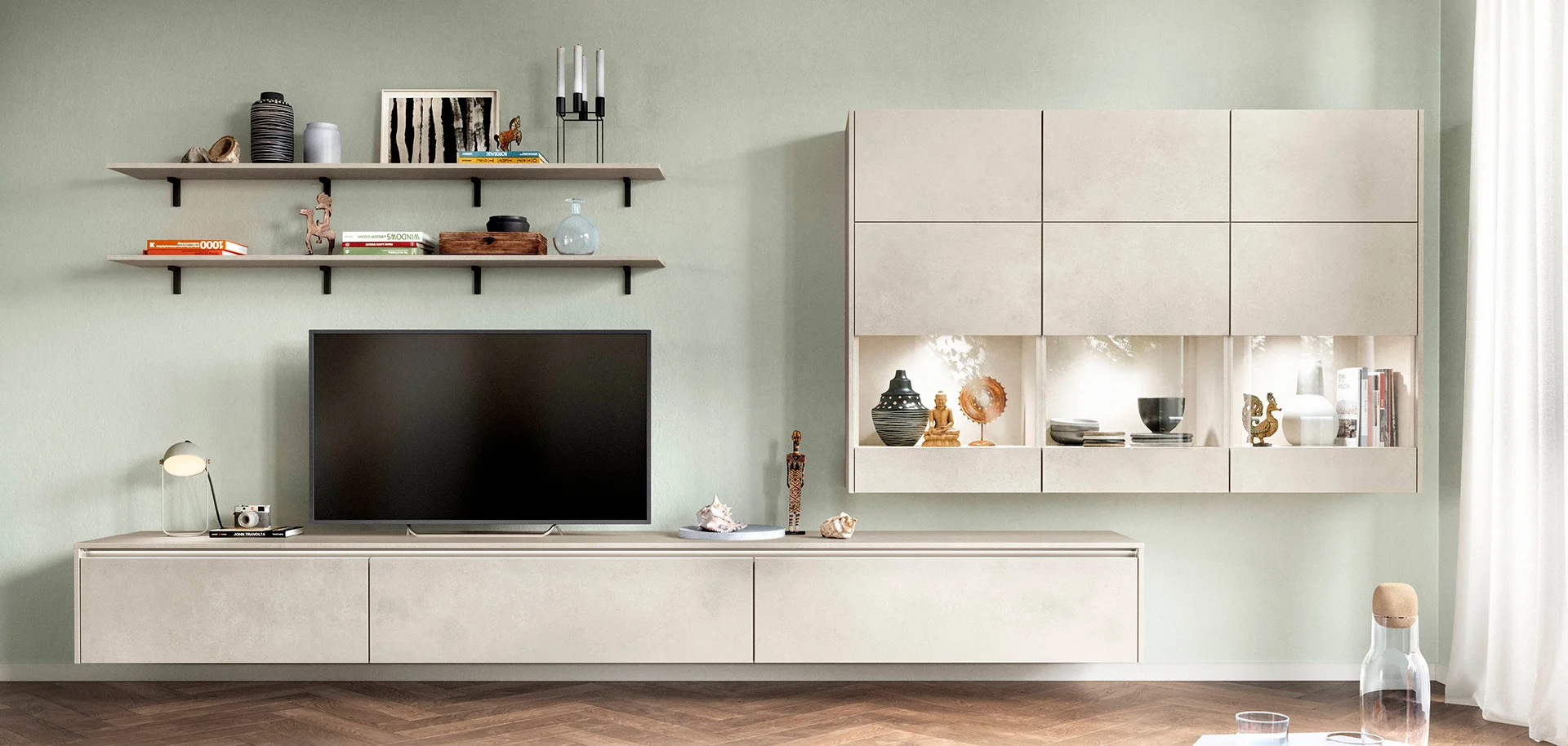 Façade 842, Décor béton sable fin