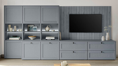 FRAME 614, Holzstruktur Steinblau (3)