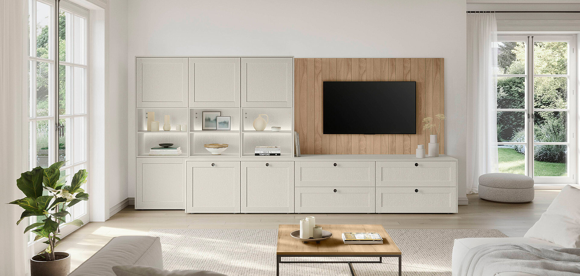 Front 613, Holzstruktur Weiß