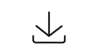 Icon mit nach unten zeigendem Pfeil auf Ablage, das Schritt 4 „Moodboard speichern“ als Bild für die weitere Küchenplanung symbolisiert.