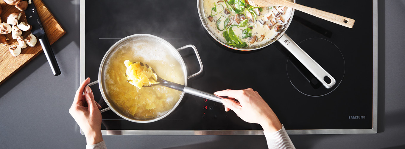 Kochen am Samsung Induktionsherd