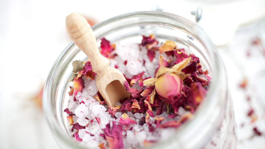 Homemade bath salts - You can even make your own bath salts in just a few steps!