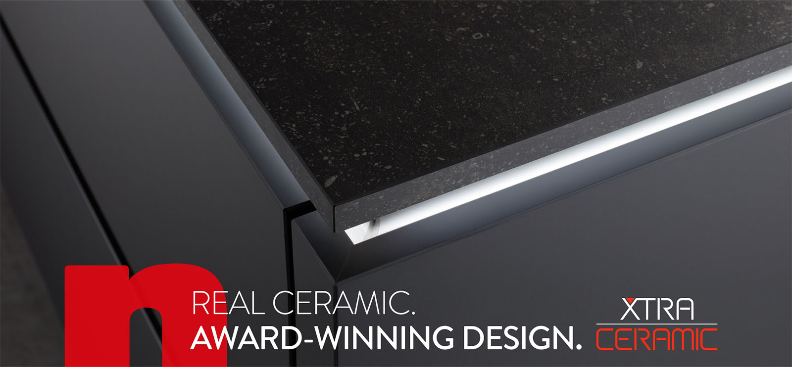 The nobilia Xtra Ceramic worktop. Award-winning design made of real ceramic.