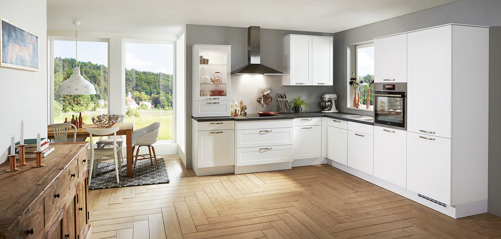 Credo 764 Alpine White Modern Classic Nobilia Kuchen