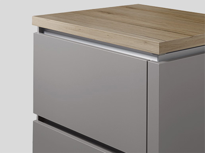  Maniglia. 002, Maniglia a gola (Line N), Color acciaio inox 