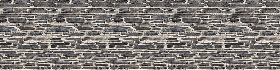 Nahtlose Textur einer detailreichen grauen Steinmauer, die einen soliden, rustikalen und traditionellen Mauerwerkstil veranschaulicht, der sich für den Hintergrund oder als Muster eignet.