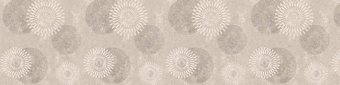 Seamless floral pattern in neutral tones with stylized dandelion motifs, ideal for a sophisticated background or textile design on a website.