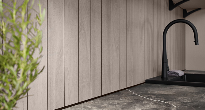 Dekor Holzstruktur Macchiato Nischenverkleidung 586