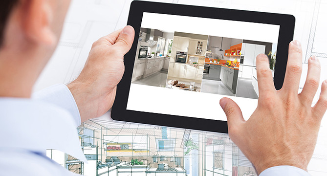 Progettare la cucina nobilia con il tablet