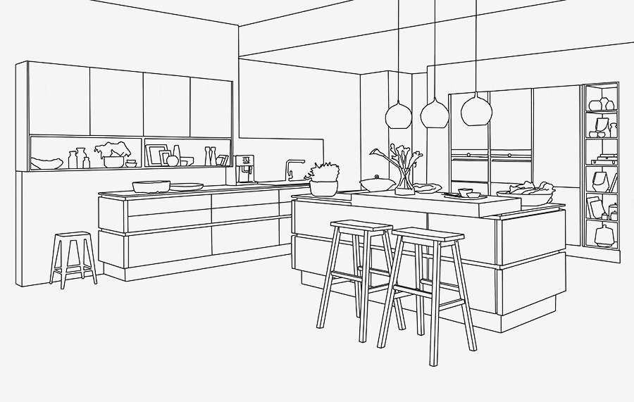From the line drawing to the finished nobilia kitchen